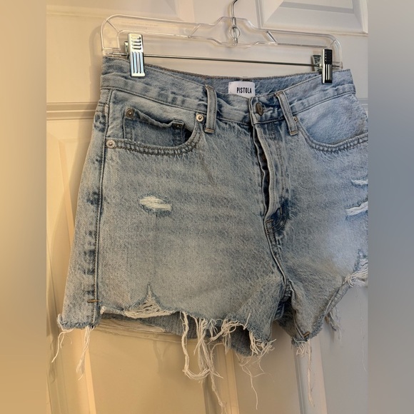 Pistola 100% Cotton High Waisted Denim Cut Off Shorts, Size 27 - Picture 2 of 10